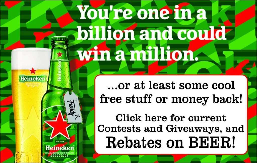 Advertisement for Free Heineken Beer Giveaway