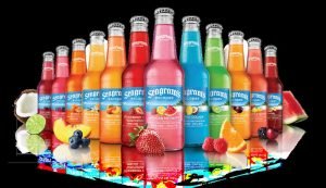 Lineup of Seagrams Escapes Flavors on White Background