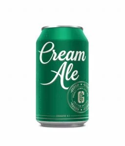 Can of Cream Ale on White Background