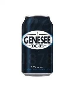 Can of Genesee Ice on White Background