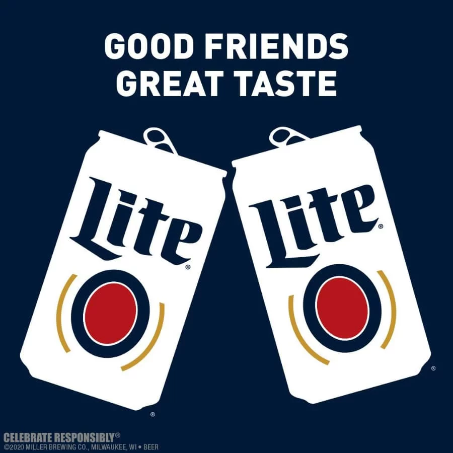 Miller Lite Advertisement for Good Friends Good Taste