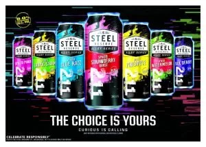 Lineup of Steel Reserve Alloy Series Beverages