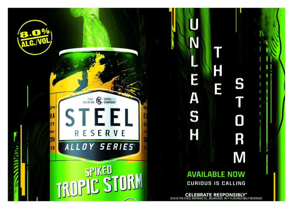 Advertisement for Steel Reserve Alloy Series Spiked Tropic Storm