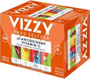 Closeup of Vizzy Hard Seltzer Twelve Pack