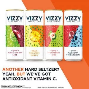 Vizzy Hard Seltzer Antioxidant Vitamin C Advertisement