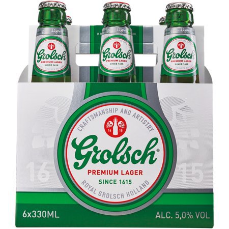 6 pack of Grolsch Premium Pilsner